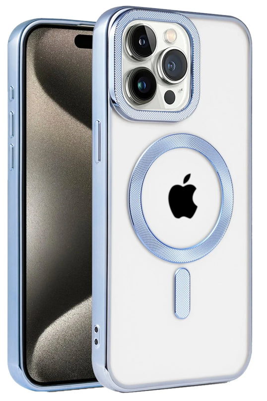 iPhone 14 Pro Max Kronos Magsafe Kapak Kılıf - Sierra Blue