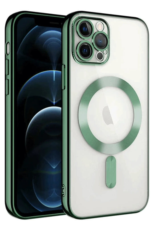 iPhone 14 Pro Max Kross Magneticsafe Kapak Kılıf - Koyu Yeşil