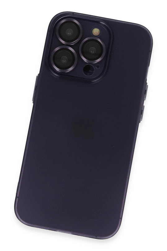 iPhone 14 Pro Max Luko Lens Silikon Kılıf - Derin Mor 3