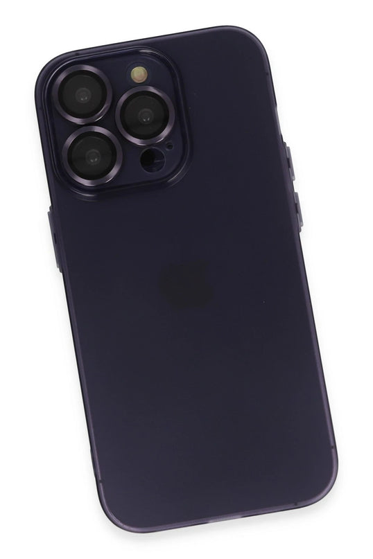 iPhone 14 Pro Max Luko Lens Silikon Kılıf - Derin Mor 4