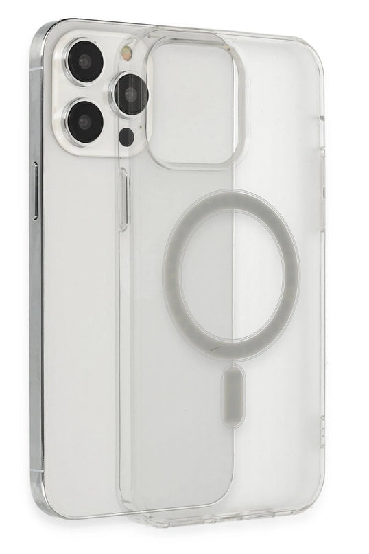 iPhone 14 Pro Max Matte Şeffaf Magneticsafe Kılıf 5