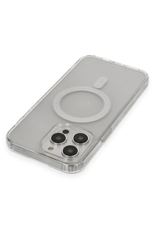 iPhone 14 Pro Max Matte Şeffaf Magneticsafe Kılıf 3