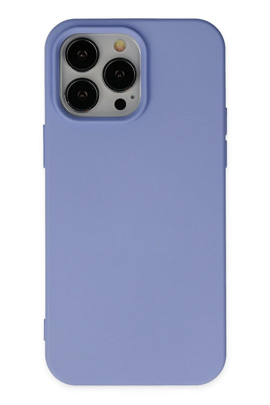 iPhone 14 Pro Max Nano içi Kadife Silikon Kılıf - Lila