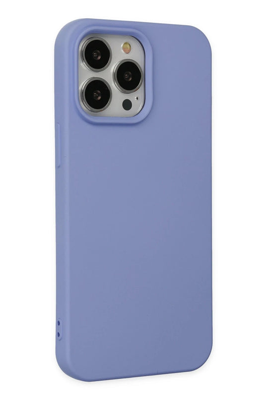 iPhone 14 Pro Max Nano içi Kadife Silikon Kılıf - Lila 2
