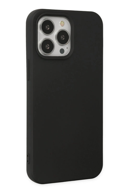 iPhone 14 Pro Max Nano içi Kadife Silikon Kılıf - Siyah 2