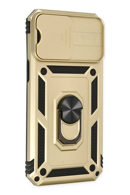 iPhone 14 Pro Max Pars Lens Yüzüklü Silikon Kılıf - Gold 2