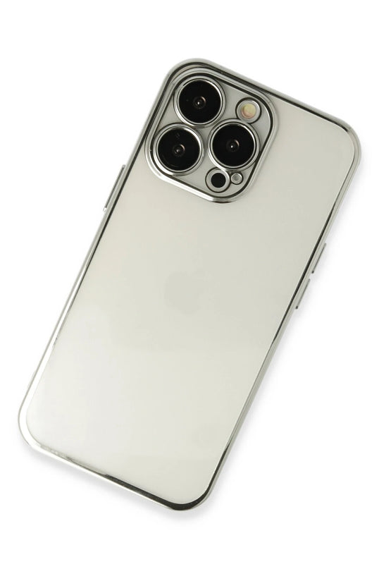 iPhone 14 Pro Max Razer Lensli Silikon Kılıf - Gümüş 2
