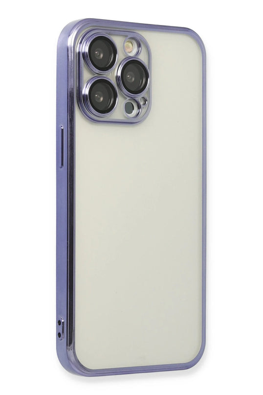 iPhone 14 Pro Max Razer Lensli Silikon Kılıf - Mor 3