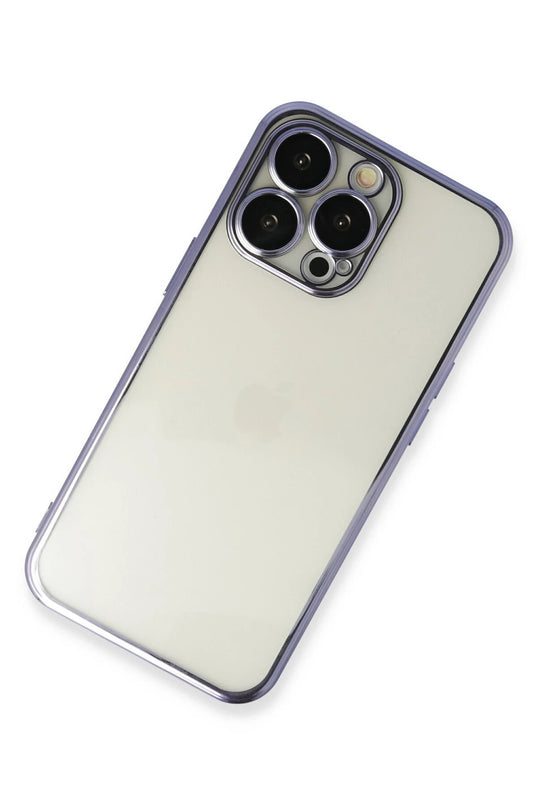 iPhone 14 Pro Max Razer Lensli Silikon Kılıf - Mor 2