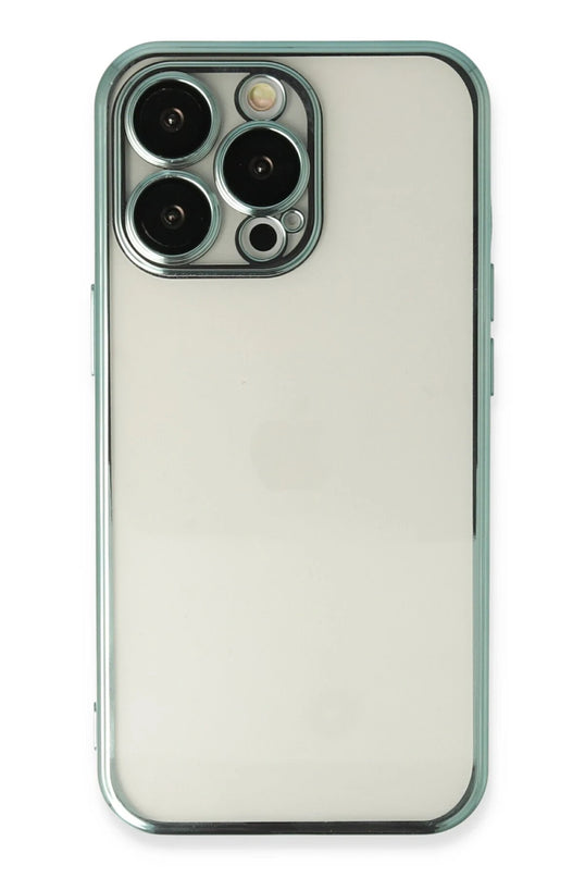 iPhone 14 Pro Max Razer Lensli Silikon Kılıf - Yeşil
