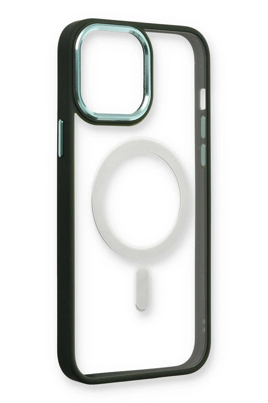 iPhone 14 Pro Max Room Magneticsafe Silikon Kılıf - Köknar Yeşili 4