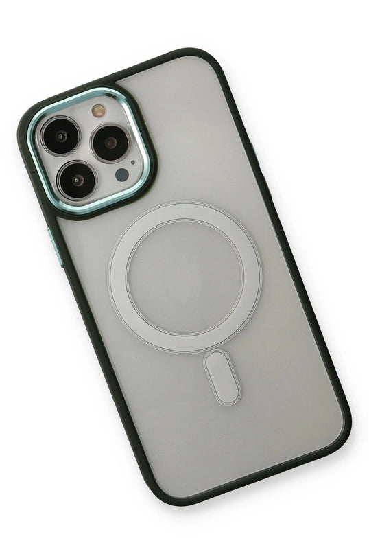 iPhone 14 Pro Max Room Magneticsafe Silikon Kılıf - Köknar Yeşili 3