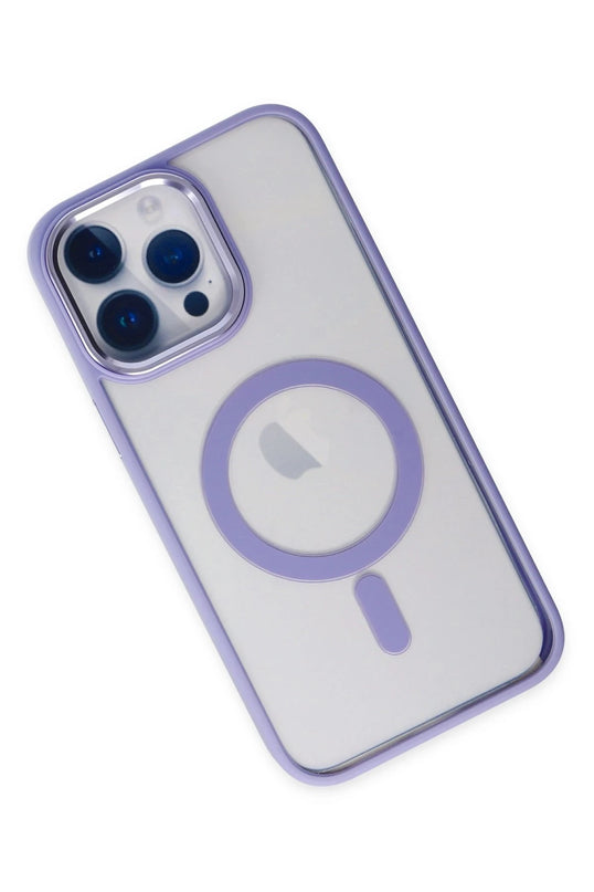 iPhone 14 Pro Max Room Magneticsafe Silikon Kılıf - Lila 3