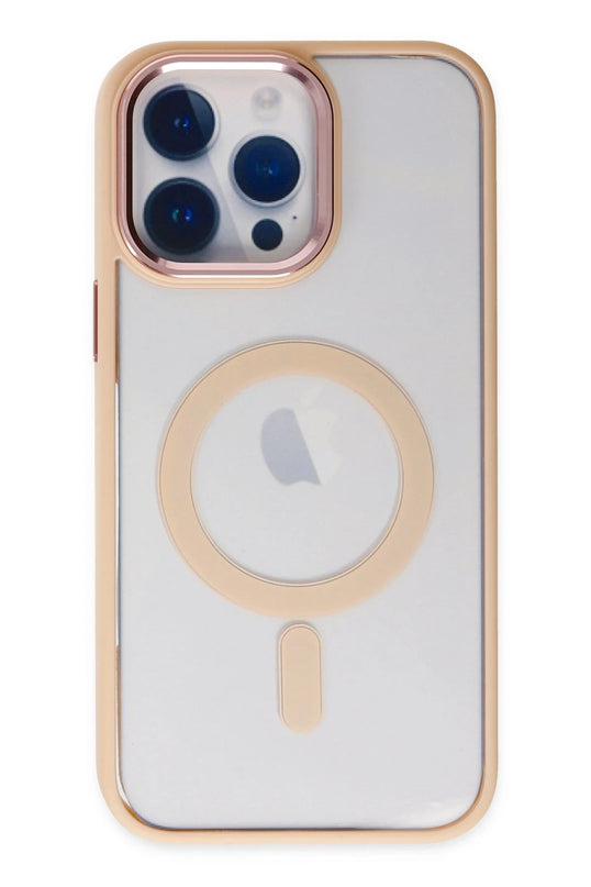 iPhone 14 Pro Max Room Magneticsafe Silikon Kılıf - Pudra 2