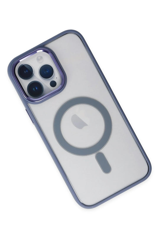 iPhone 14 Pro Max Room Magneticsafe Silikon Kılıf - Sierra Blue 3