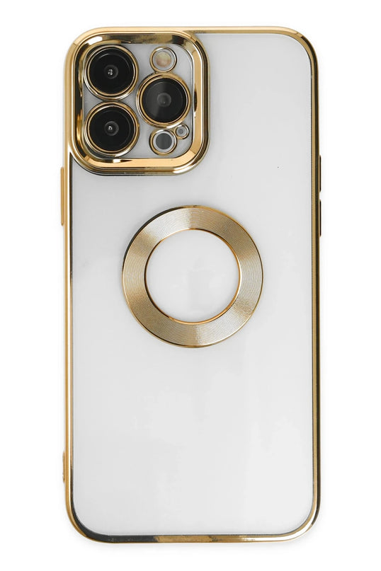 iPhone 14 Pro Max Slot Silikon Kılıf - Gold