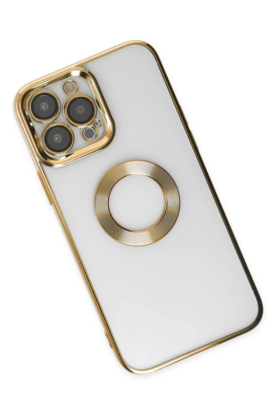 iPhone 14 Pro Max Slot Silikon Kılıf - Gold 3