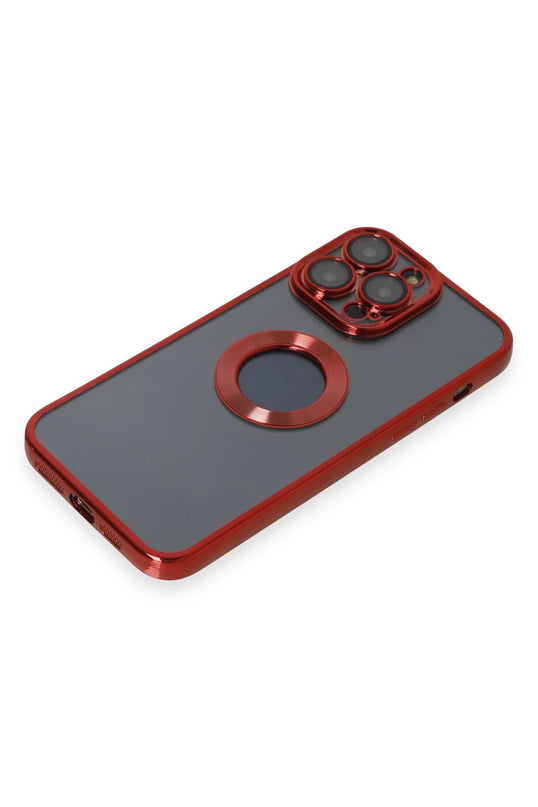 iPhone 14 Pro Max Slot Silikon Kılıf - Kırmızı 4
