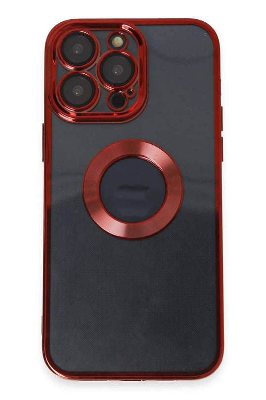 iPhone 14 Pro Max Slot Silikon Kılıf - Kırmızı
