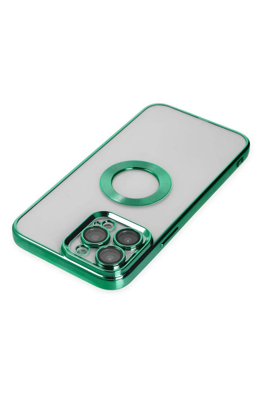 iPhone 14 Pro Max Slot Silikon Kılıf - Köknar Yeşili 5