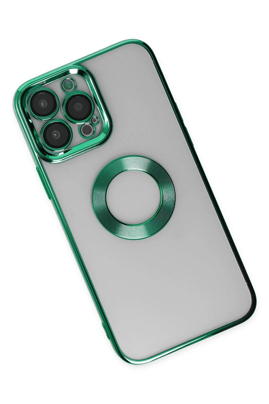iPhone 14 Pro Max Slot Silikon Kılıf - Köknar Yeşili 3