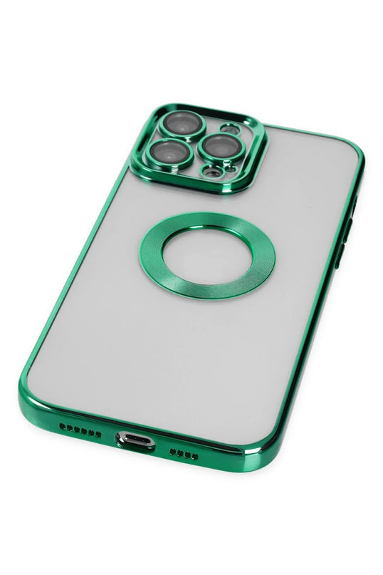 iPhone 14 Pro Max Slot Silikon Kılıf - Köknar Yeşili 4