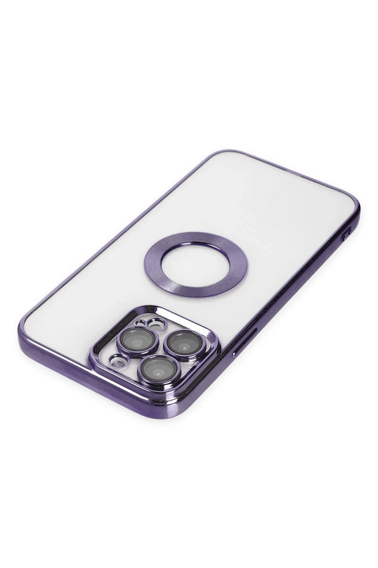 iPhone 14 Pro Max Slot Silikon Kılıf - Mor 5