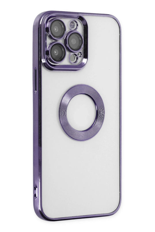 iPhone 14 Pro Max Slot Silikon Kılıf - Mor 2