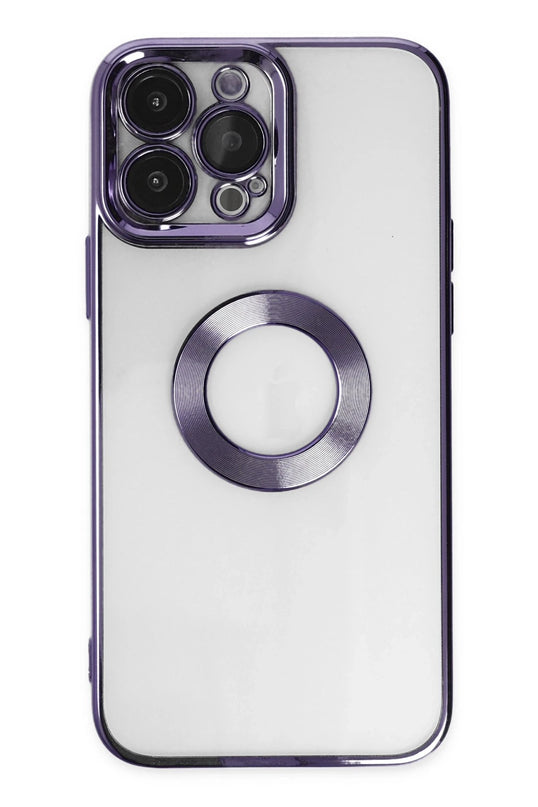 iPhone 14 Pro Max Slot Silikon Kılıf - Mor
