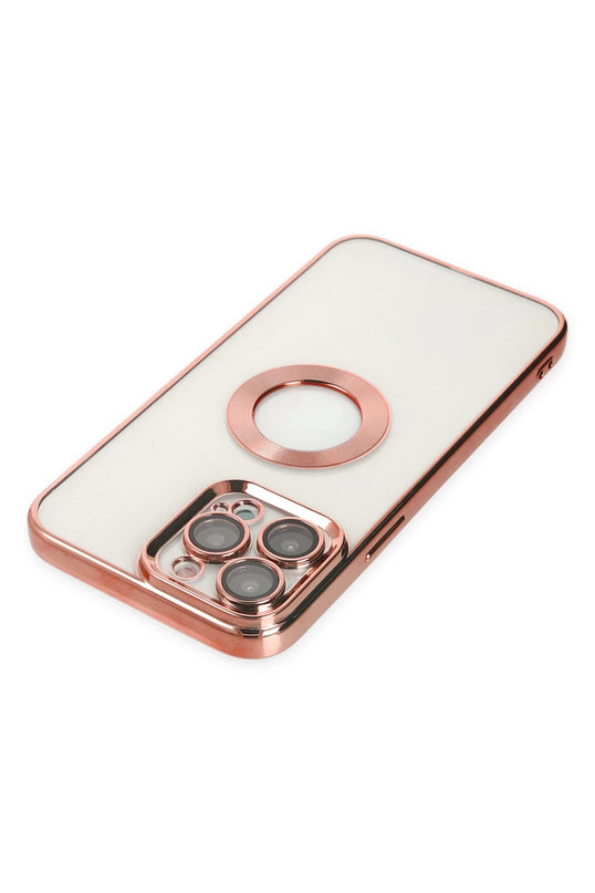iPhone 14 Pro Max Slot Silikon Kılıf - Rose Gold 5