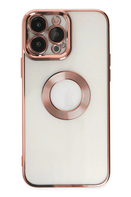 iPhone 14 Pro Max Slot Silikon Kılıf - Rose Gold