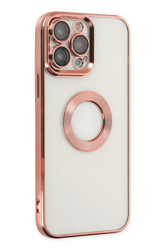 iPhone 14 Pro Max Slot Silikon Kılıf - Rose Gold 2