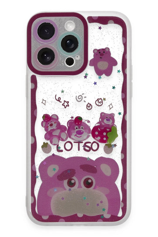iPhone 14 Pro Max Sweet Desenli Silikon Kapak Kılıf - Pembe