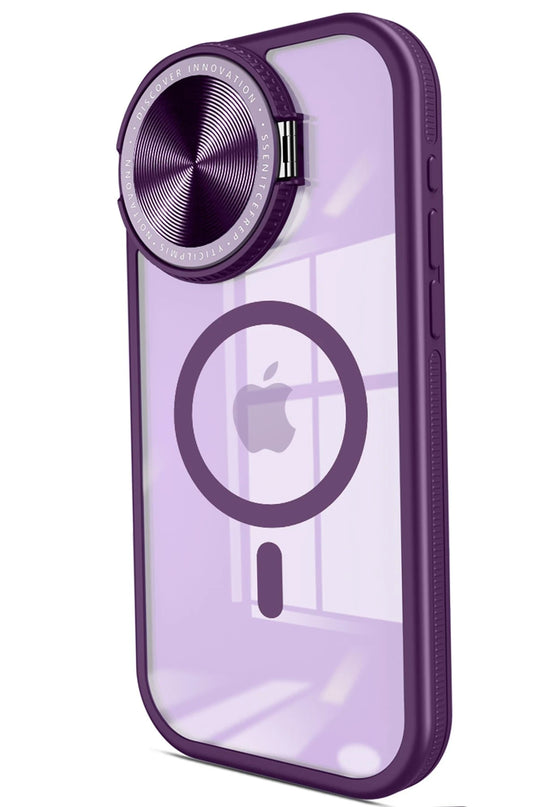 iPhone 14 Pro Max Teleskop Lens Magsafe Silikon Kapak Kılıf - Derin Mor