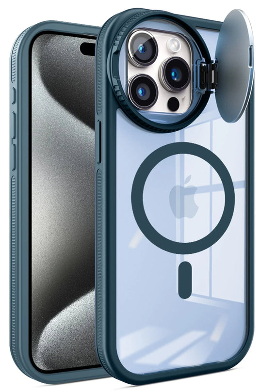 iPhone 14 Pro Max Teleskop Lens Magsafe Silikon Kapak Kılıf - Lacivert 2