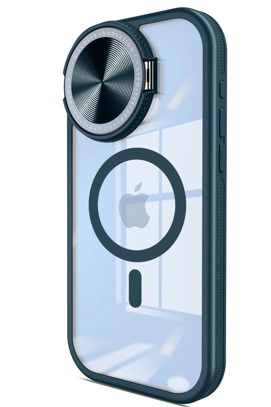 iPhone 14 Pro Max Teleskop Lens Magsafe Silikon Kapak Kılıf - Lacivert