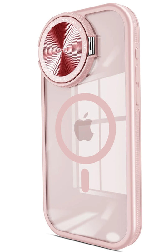 iPhone 14 Pro Max Teleskop Lens Magsafe Silikon Kapak Kılıf - Pembe