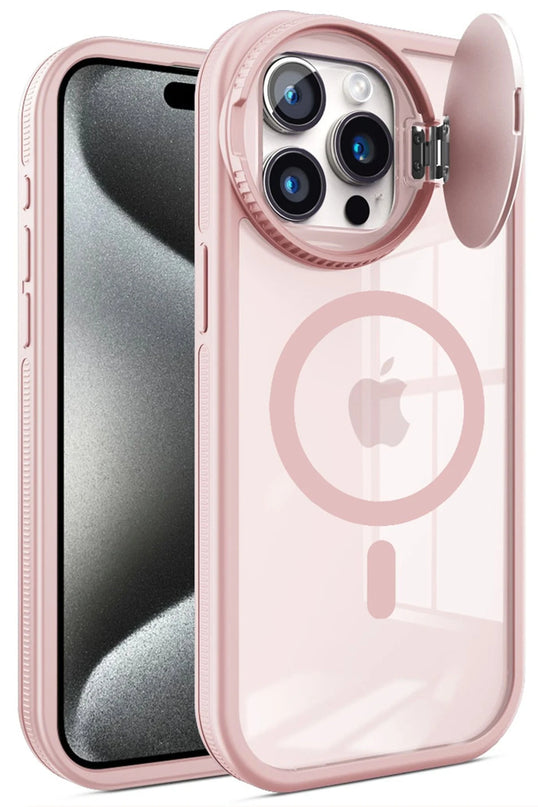 iPhone 14 Pro Max Teleskop Lens Magsafe Silikon Kapak Kılıf - Pembe 2