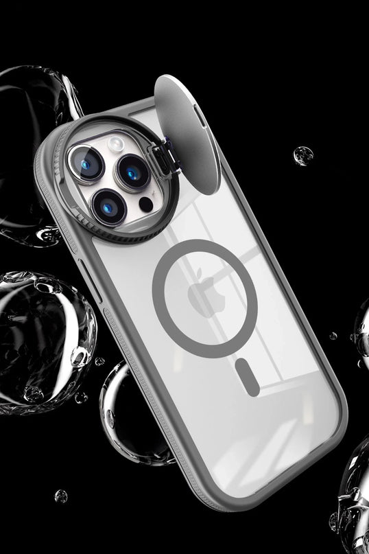 iPhone 14 Pro Max Teleskop Lens Magsafe Silikon Kapak Kılıf - Siyah 4