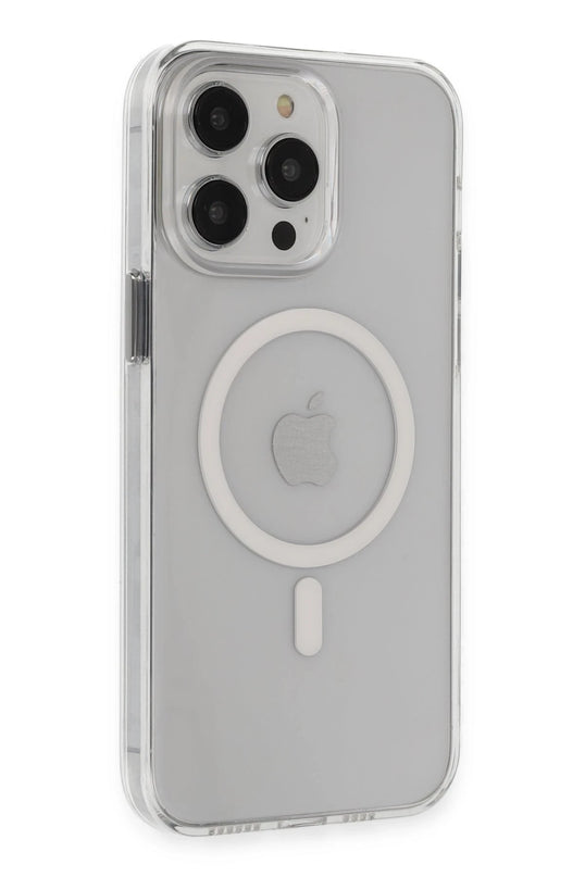 iPhone 14 Pro Max Tron Şeffaf Magsafe Kapak Kılıf - Şeffaf