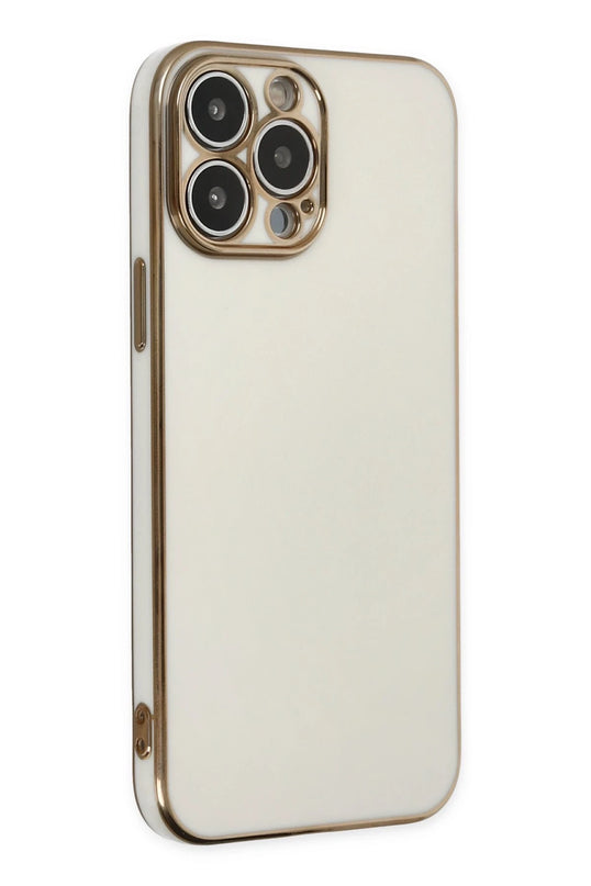 iPhone 14 Pro Max Volet Silikon Kılıf - Beyaz