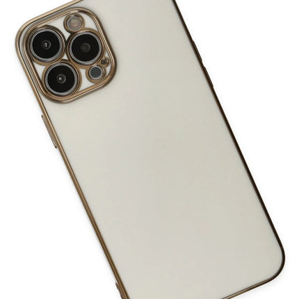 iPhone 14 Pro Max Volet Silikon Kılıf - Beyaz 3