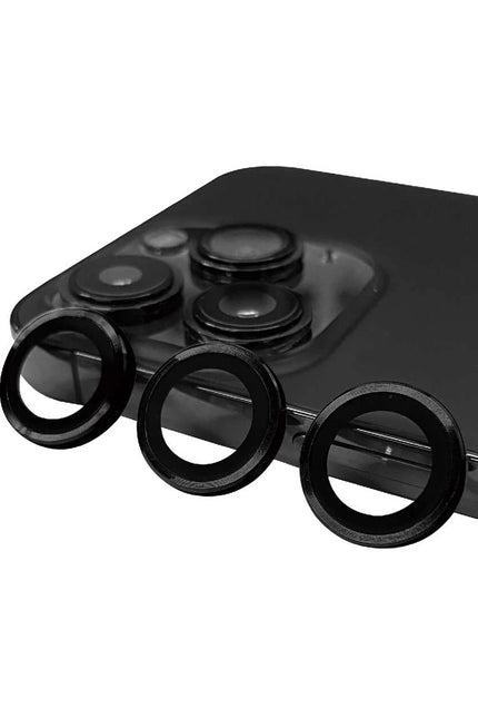 iPhone 14 Pro Max Raze Metal Kamera Lens - Siyah