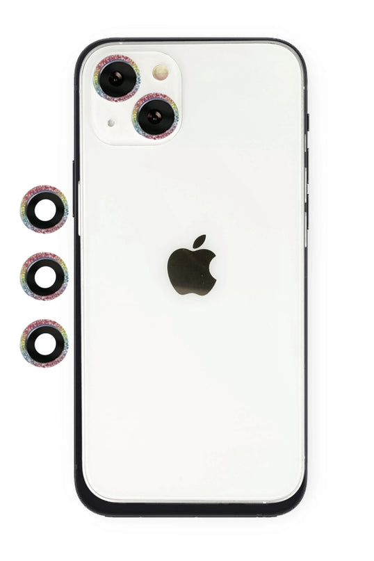 iPhone 14 Shine Kamera Lens - Gökkuşağı