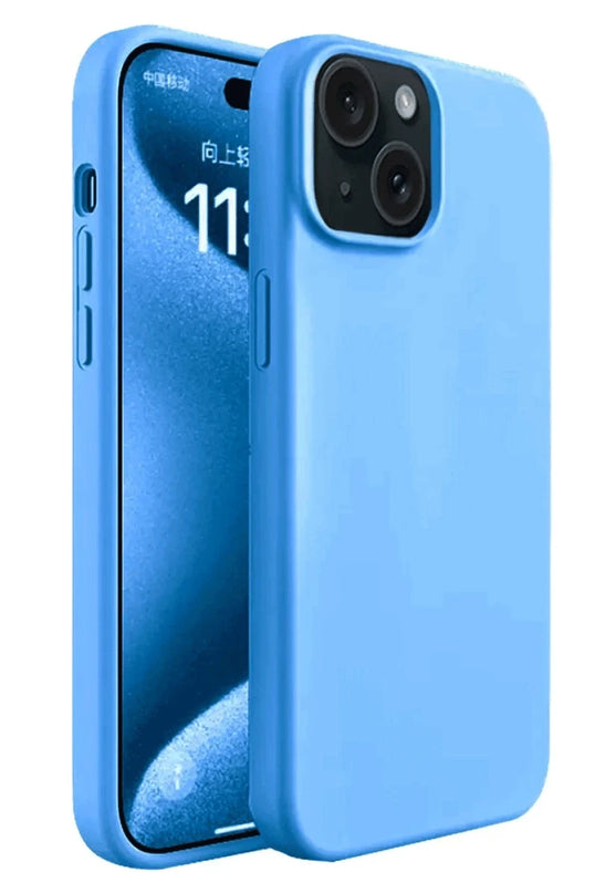 iPhone 15 First Silikon Kılıf - Mavi