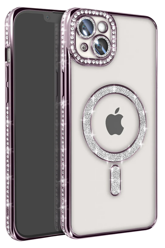 iPhone 15 Joke Simli Magneticsafe Kılıf - Derin Mor
