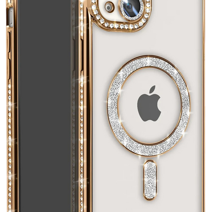 iPhone 15 Joke Simli Magneticsafe Kılıf - Gold