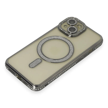 iPhone 15 Joke Simli Magneticsafe Kılıf - Gri 3