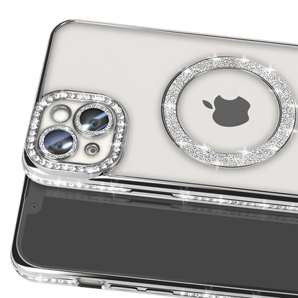 iPhone 15 Joke Simli Magneticsafe Kılıf - Gümüş 2