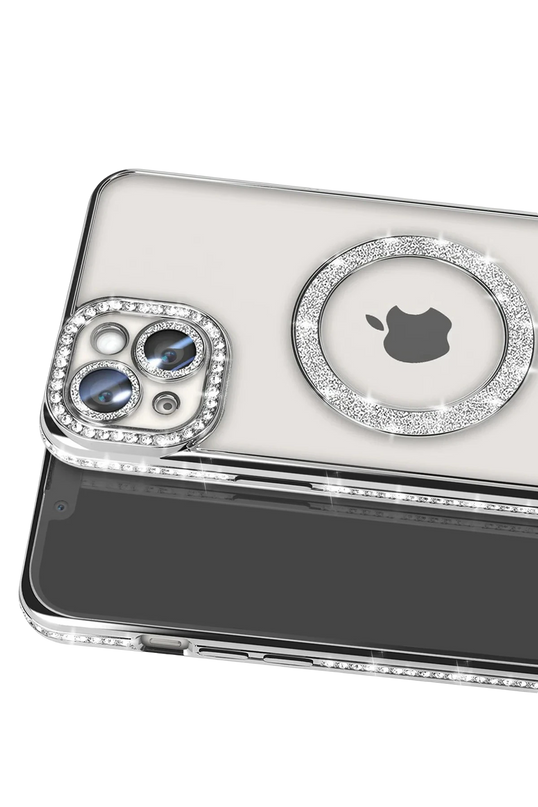 iPhone 15 Joke Simli Magneticsafe Kılıf - Gümüş 2